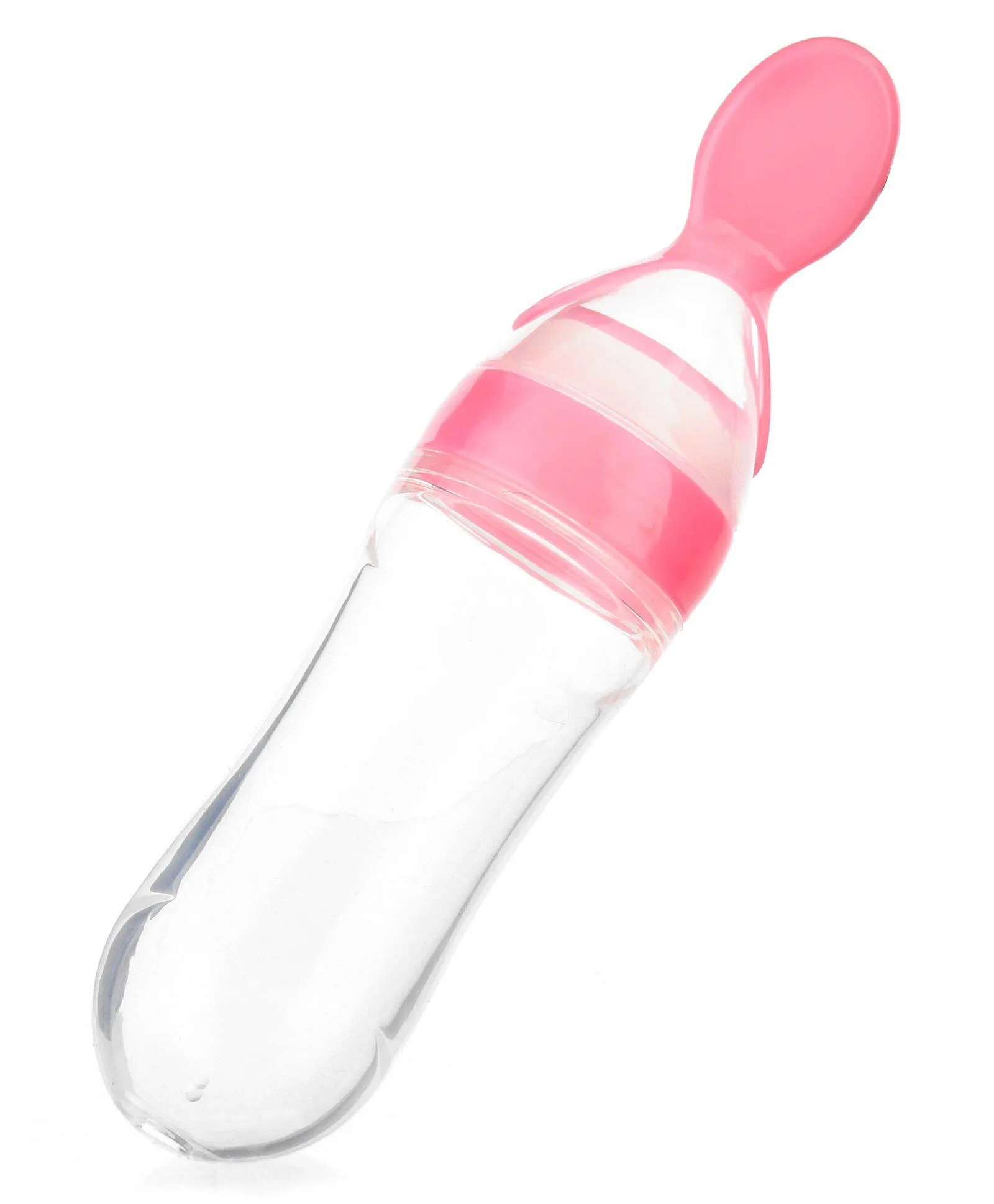 White silicone baby feeding bottle